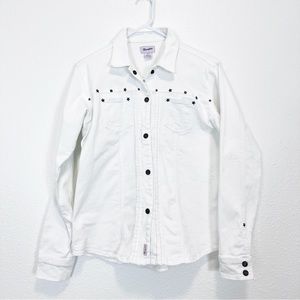 Wrangler White Jean Jacket with Black Accents
